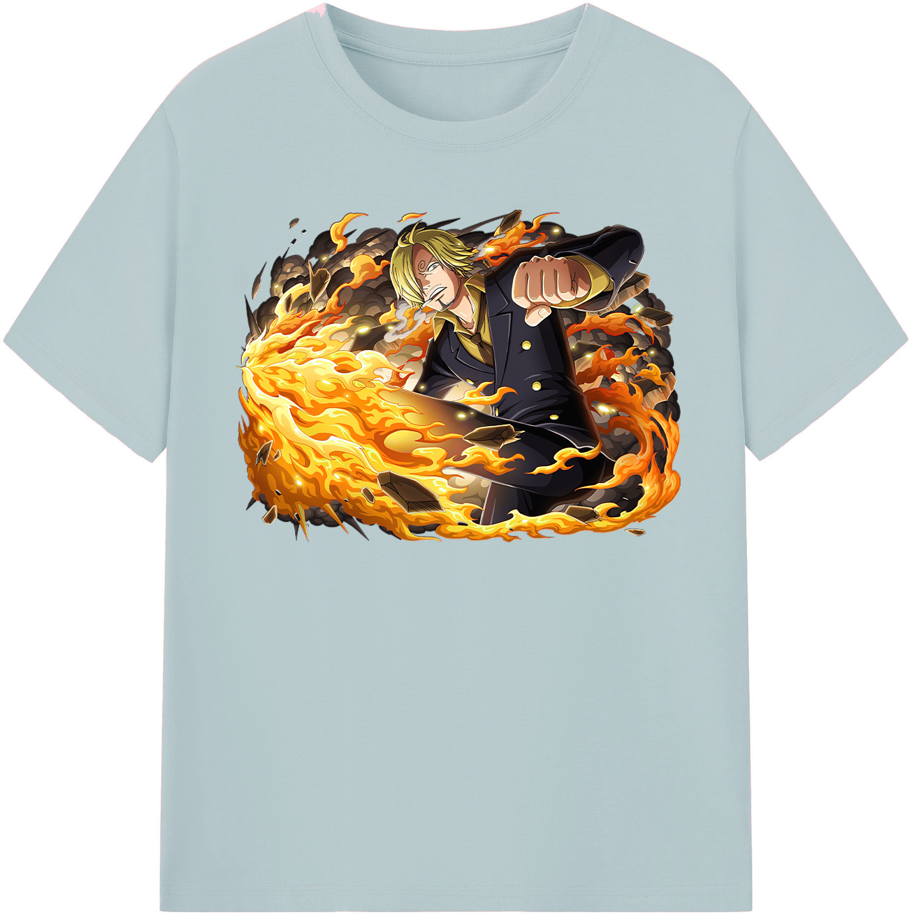 ワンピース サンジ ONE PIECE Sanji 綿100％半袖Tシャツ（フロントプリント）